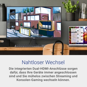 Monitor Dell S2721NX Full HD (1920 x 1080) de 27 inchi, 75 Hz, IPS, 4 ms, AMD FreeSync, cadru ultrasubtire, 2x HDMI, garantie de 3 ani, negru - Img 4