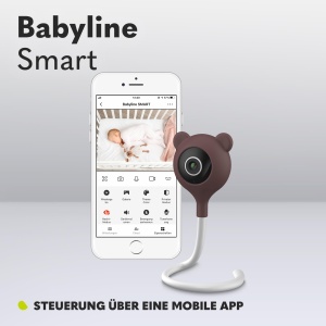 Monitor electronic inteligent pentru bebelusi Lionelo Babyline,Camera pentru bebelusi Wi-Fi,Aplicatie mobila,Detectarea sunetului de miscare,Vizibilitate in intuneric,Senzor de temperatura, Interior 5.3 x 3.3 x 28.5 - Img 3