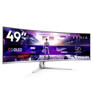 Monitor Gaming Curbat PHILIPS Evnia 49M2C8900, 49 Zoll, OLED, 240Hz, Alb