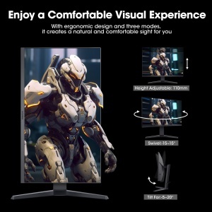Monitor Gaming KOORUI 27 inch, WQHD, 240Hz, 1ms, NegruRosu - Img 5