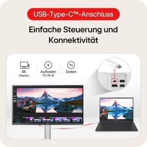 Monitor LG 27UP650K-W, 27 inch, 4K UHD, IPS, DisplayHDR 400, Alb - Img 6