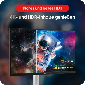 Monitor LG 27UQ750-W, 27 inch, 4K UHD, 144Hz, USB-C, Alb - Img 5