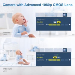 Monitor video pentru bebelusi VTech VM919 HD, camera cu unghi larg, ecran LCD 7, vedere nocturna - Img 3