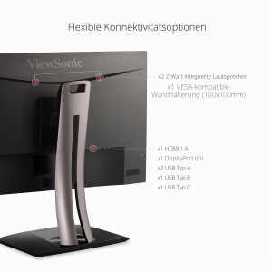 Monitor Viewsonic VP2756-2K, 68,6 cm (27 inch), WQHD, IPS, Negru - Img 7
