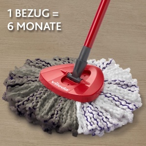 Mop cu microfibra Vileda Turbo 3in1, pentru toate suprafetele, culoare lila si alba - Img 3