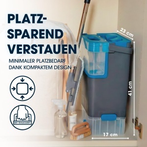 Mop cu rezervor CLEANmaxx Komfort-Mopp DuoTank, 2 rezervoare, 132 cm - Img 8