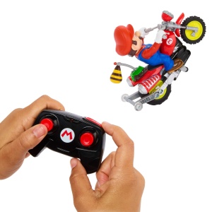 Motocicleta cu telecomanda Hot Wheels Mario Kart, Wheelie Motocross, detalii autentice - Img 3