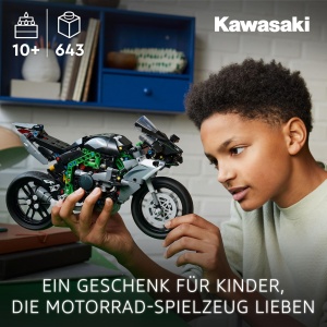 Motocicleta LEGO Technic Kawasaki Ninja H2R, 643 piese, model detaliat, cadou pentru copii - Img 2