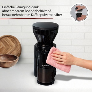 Moulineta de cafea Cloer 7520, 300 g, 150W, neagra - Img 5