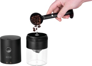 Moulineta de cafea ECG KM 150 Minimo Black, portabila, cu USB-C - Img 2