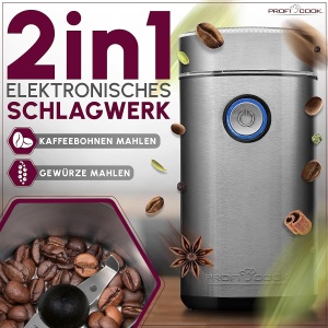 Moulineta de cafea ProfiCook PC KSW 1216, 150W, inox, capacitate 40g - Img 2