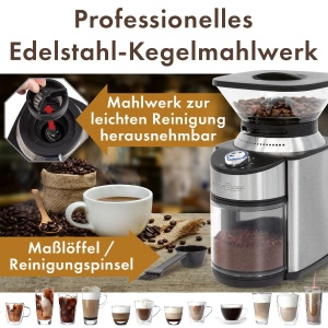 Moulineta electrica ProfiCook PC-EKM 1205, 200W, 230g, 16 grade de macinare - Img 3