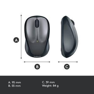 Mouse fara fir Logitech M235 24GHz cu receptor USB Unifying urmarire optica de 1000 DPI durata de viata a bateriei de 12 luni compatibil cu PC Mac lap - Img 7