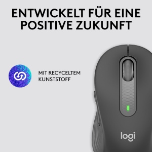 Mouse fara fir Logitech Signature M650 L - maini mari, clicuri silentioase, butoane laterale personalizabile, Bluetooth, compatibilitate cu mai multe dispozitive - Graphite - Img 6