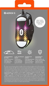 Mouse gaming SteelSeries Aerox 5, RGB, 66g, 9 butoane programabile - Img 14