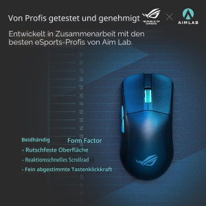 Mouse gaming wireless ASUS ROG Harpe Ace Aim Lab Edition, 54 g, 36000 dpi, Negru - Img 2