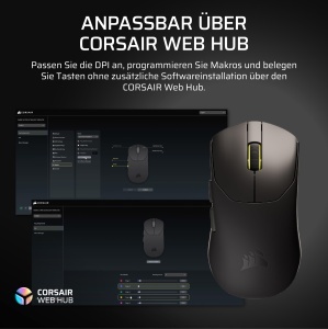 Mouse gaming wireless Corsair Sabre v2 PRO, ultralight 36g, 33000 DPI, alb - Img 9