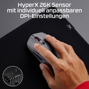 Mouse gaming wireless HyperX Pulsefire Haste 2 Pro 4K 26000 DPI gri 61 g - Img 9