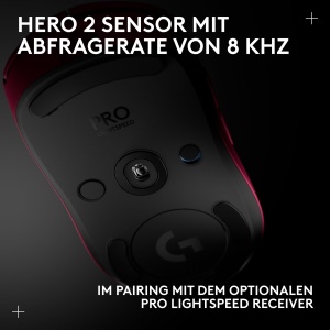 Mouse gaming wireless Logitech G PRO 2 LIGHTSPEED senzor HERO 2 USB-C roz - Img 9