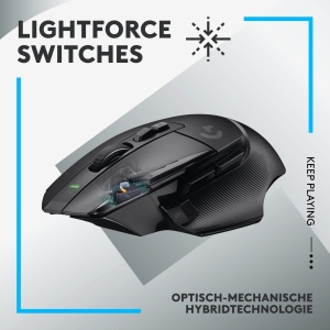 Mouse gaming wireless Logitech G502 X Lightspeed HERO 25K negru tehnologie LIGHTFORCE - Img 2