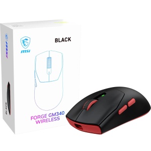 Mouse Gaming Wireless MSI Forge GM340, 12000 DPI, 82 ore autonomie, negru