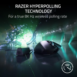 Mouse gaming wireless Razer DeathAdder V3 Pro, ultra-usor 63g, senzor optic 30K, negru - Img 6