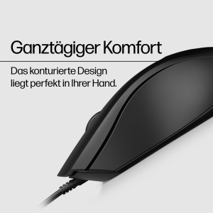 Mouse HP 100 USB 1600 DPI Design ergonomic ambidextru Negru - Img 2