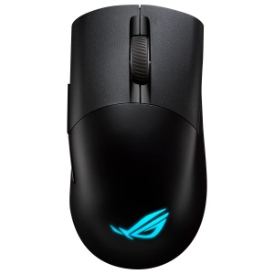 Mouse pentru jocuri ASUS ROG Keris Wireless AimPoint RGB (senzor optic ROG AimPoint, 36.000 DPI, microswitch-uri ROG, RF 2.4 GHz, Bluetooth, USB, butoane programabile 5X, negru)