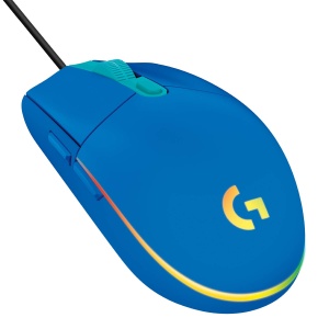 Mouse pentru jocuri Logitech G203 cu iluminare RGB LIGHTSYNC personalizabila, 6 butoane programabile, senzor de calitate pentru jocuri, urmarire de 8.000 DPI, greutate redusa - albastru