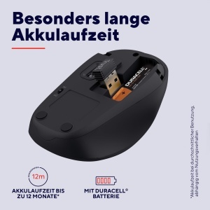 Mouse Trust Yuki Wireless Compact Negru Silentios 800-1600 DPI - Img 4