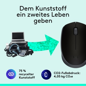 Mouse wireless Logitech M170 24 GHz Nano USB 12 luni autonomie Negru - Img 5