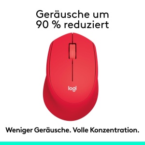 Mouse wireless Logitech M330 Silent Plus Rosu SilentTouch 1000 DPI 2 ani autonomie - Img 2