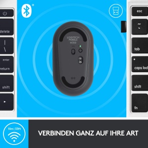 Mouse wireless Logitech M350 Pebble Graphite Bluetooth si USB autonomie 18 luni - Img 6
