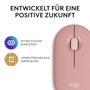 Mouse wireless Logitech Pebble 2 M350s Bluetooth Silent Touch Roz - Img 11