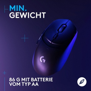 Mouse wireless pentru jocuri Logitech G309 LIGHTSPEED, usor, comutator hibrid LIGHTFORCE, senzor HERO 25K, peste 300 de ore de viata a bateriei cu baterie AA, 6 butoane programabile, PC si Mac - Negru - Img 5