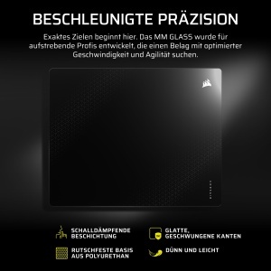 Mousepad de gaming Corsair MM Glass Large, 500 x 400mm, negru - Img 2