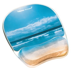 Mousepad Fellowes Photo Gel cu suport pentru incheietura protectie Microban albastru