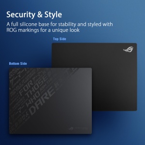 Mousepad Gaming ASUS ROG NH04 Moonstone, Sticla, 50 x 40 cm, Negru - Img 6