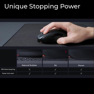 Mousepad gaming BenQ Zowie G-TR suprafata rezistenta la umiditate baza cauciucata antiderapanta - Img 3