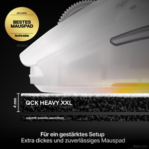 Mousepad Gaming SteelSeries QcK Heavy, XXL, 900 mm x 400 mm, Alb - Img 2