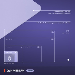Mousepad SteelSeries QcK Lavanda Suprafata Microfibra Anti-Alunecare 320x270 mm - Img 5