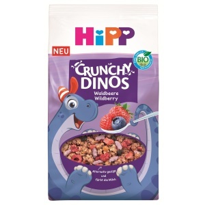 Muesli pentru copii HiPP Crunchy Dinos cu fructe de padure, 5 x 300g