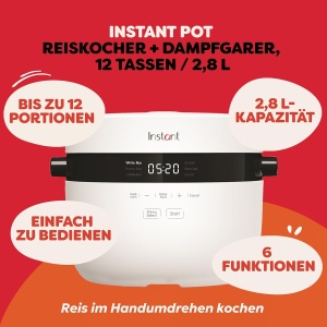 Multicooker Instant Pot 2,8 L - Antiaderent, cu functie de gatire lenta si aburire - Img 2