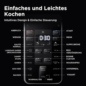 Multicooker Midea 6L, 9-in-1, 14 functii, negru - Img 4