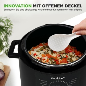 Multicooker NutriChef 5,7 L, 1000 W, 9 programe, negru - Img 4