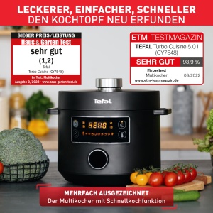 Multicooker Tefal Turbo Cuisine CY7548, 4.8L, 10 programe, functie incalzire, negru - Img 2