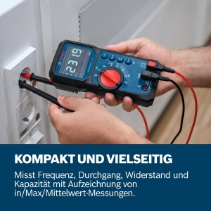 Multimetru digital profesional Bosch GDM 600-15 True RMS LCD inversat masoara frecventa continuitate rezistenta capacitate min max medie cabluri de te - Img 4