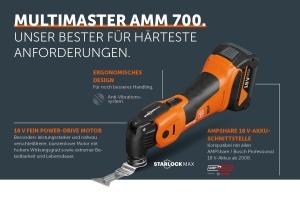 Multitool Fein AMM 700 Max Top AS, 18V, Motor Brushless, Set 60 Accesorii - Img 5