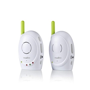 Nedis Audio Baby Monitor - Monitoare wireless pentru bebelusi cu interfon si raza de actiune de 300 m - Set de 2 - Verde/Alb - Img 5