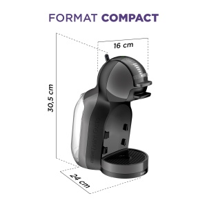 NESCAFE DOLCE GUSTO Krups Mini Me KP1238 Aparat de cafea pentru espresso si alte bauturi pe capsule, automat, negru/antracit - Img 5